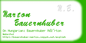 marton bauernhuber business card